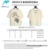 Gucci - Balenciaga Double G-B Print Short Sleeve T-shirt